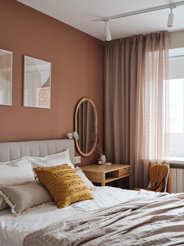 Фотография: Спальня в стиле Скандинавский, Современный, Квартира, Проект недели, Санкт-Петербург, 2 комнаты, 40-60 метров, Livet architects – фото на INMYROOM