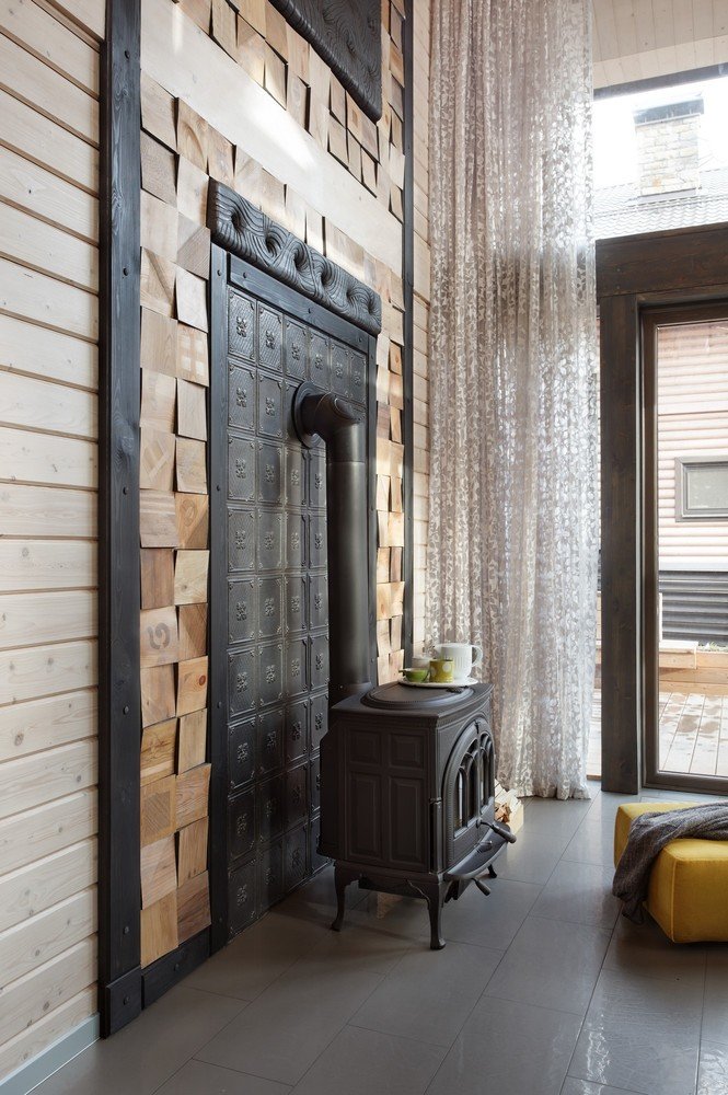 Фотография: в стиле , Современный, Дом, Проект недели, Черный, Зеленый, Бежевый, Дом и дача, Московская область, Шаболовка, дом из клееного бруса – фото на INMYROOM