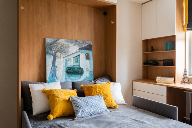 Фотография: Детская в стиле Современный, Эклектика, Квартира, Проект недели, Москва, П-44, 3 комнаты, 60-90 метров, Алина Калинкина – фото на INMYROOM