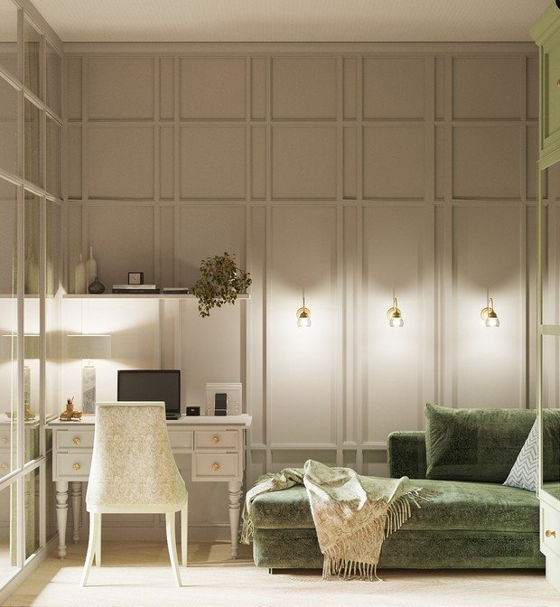 Фото из портфолио Винтажная гостевая комната – фотографии дизайна интерьеров на INMYROOM