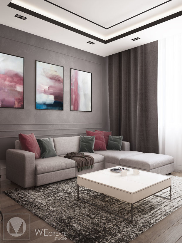 Фото из портфолио Квартира в тёмных тонах – фотографии дизайна интерьеров на INMYROOM