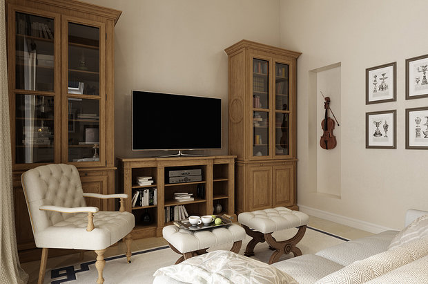 Фото из портфолио Американская классика в Ленинградской области. – фотографии дизайна интерьеров на INMYROOM