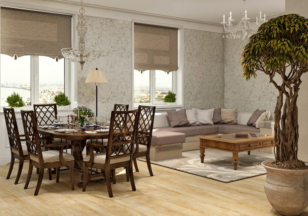 Фото из портфолио Когда муж хочет современности, а жену тянет на классику )  – фотографии дизайна интерьеров на INMYROOM