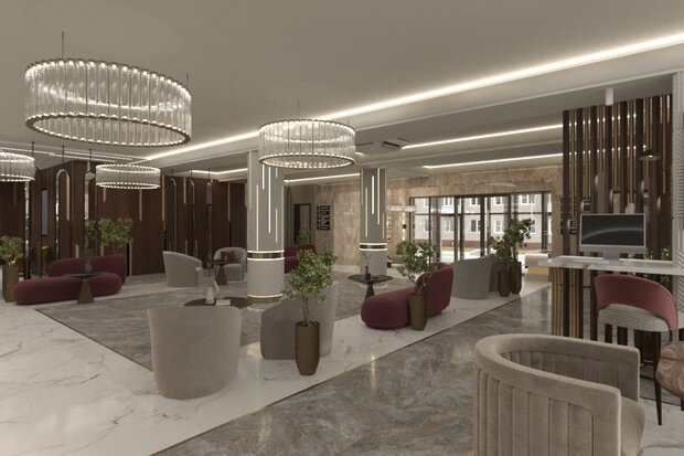 Фото из портфолио NEW STAR HOTEL. Reception – фотографии дизайна интерьеров на INMYROOM