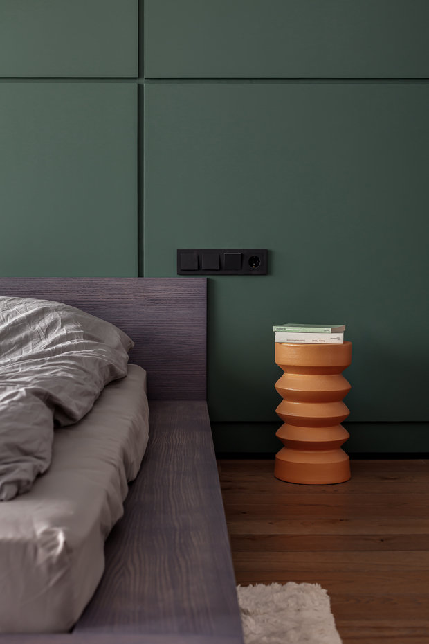 Фотография: Спальня в стиле Минимализм, Современный, Квартира, Проект недели, Москва, 3 комнаты, Более 90 метров, num.21, Анастасия Клименко – фото на INMYROOM