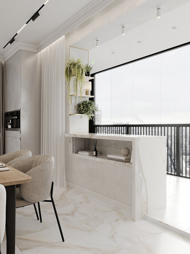 Фото из портфолио Дизайн интерьера квартиры в ЖК «Черная Речка 41» в стиле современный минимализм с элементами классики – фотографии дизайна интерьеров на INMYROOM