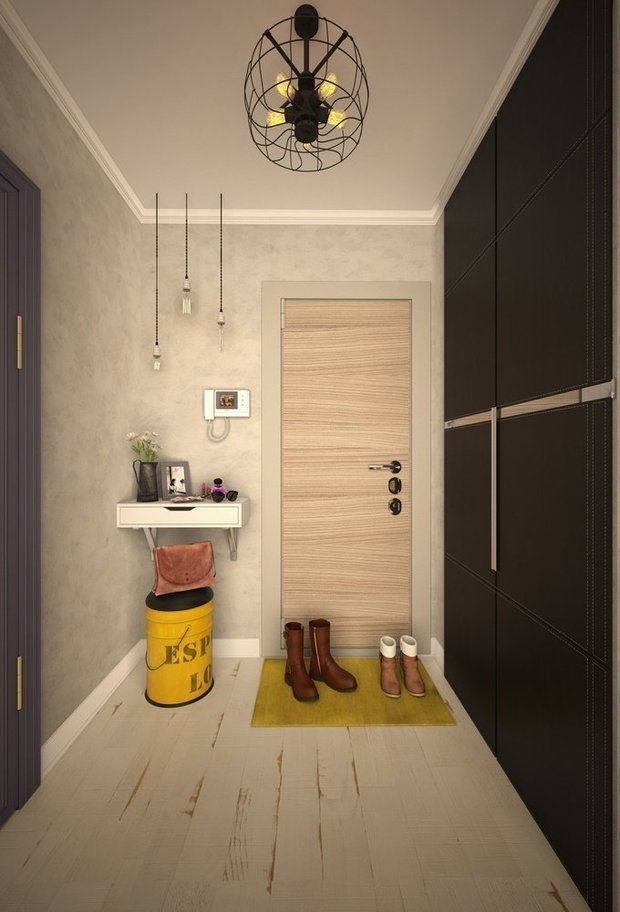Фотография: Прихожая в стиле Лофт, Гид, идеи обустройства прихожей, дизайн прихожей, как оформить маленькую прихожую, Cubiq Studio, We Create Studio, Диана Пономарева, Олег Минц, Наталья Краснобородько, INT2architecture, маленькая прихожая, Алена Еременко, Максим Новинский – фото на INMYROOM