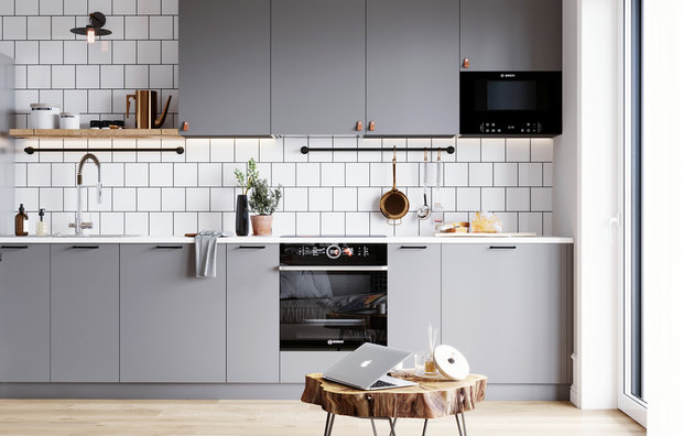 Фотография: Кухня и столовая в стиле Скандинавский, Гид, студия Mango, Алена Тимонина, Андрей Тимонин, Светлана Удзилаури, Виктория Лазарева, Студия 20:18 – фото на INMYROOM