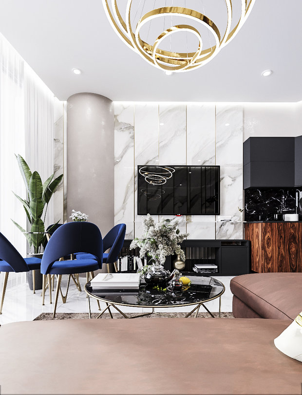 Фото из портфолио Апартаменты 1704 в ЖК Аю-Даг – фотографии дизайна интерьеров на INMYROOM