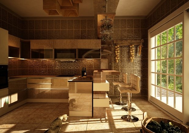 Фотография: Кухня и столовая в стиле Восточный, Дом, Дома и квартиры, Проект недели, Современное искусство – фото на INMYROOM