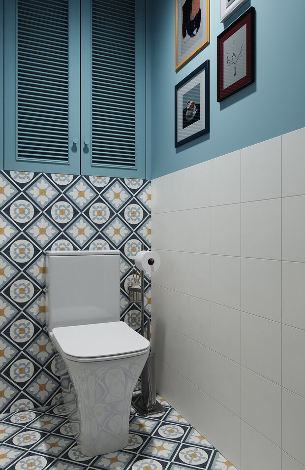 Фотография: Ванная в стиле Современный, Эклектика, Квартира, Проект дня, Москва, Ирина Собыленская, П-44, Панельный дом, 2 комнаты, 40-60 метров, Винтажный – фото на INMYROOM