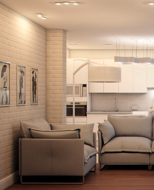 Фотография: Гостиная в стиле Минимализм, Кухня и столовая, Классический, Современный, Квартира, Планировки, Electrolux, Natuzzi, Мебель и свет, Белый, Проект недели, Dulux, Серый, Коричневый, ИКЕА, Марина Саркисян, Подмосковье, Vibia, Finex, Orac Axxent, Lightstar Avanza, Mantra Ora, La Linea Alpha, Nobilia Focus, Mercantini, Volland, Eijffinger, Bosh – фото на INMYROOM