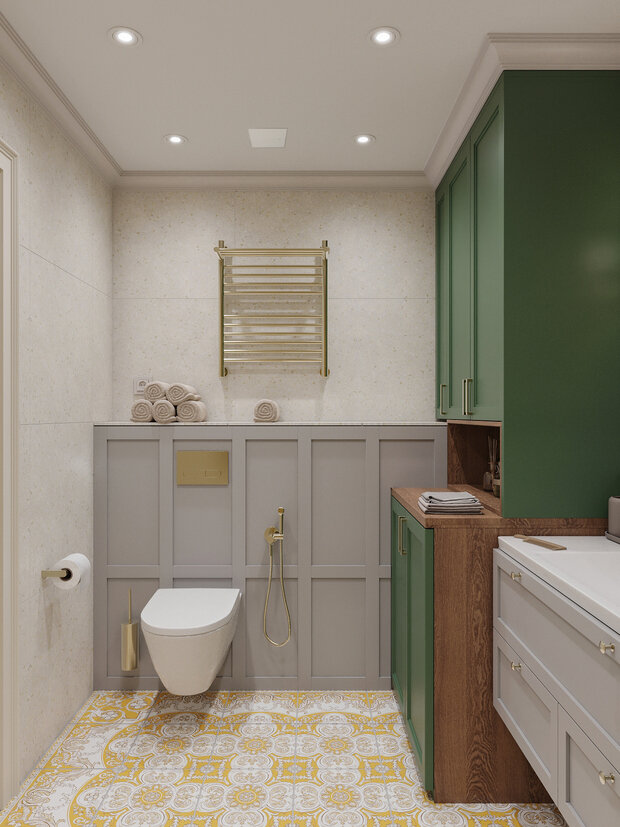 Фотография: Ванная в стиле Классический, Современный, Эклектика, Проект недели, Москва, 4 и больше, Более 90 метров, Ольга Долидзе – фото на INMYROOM