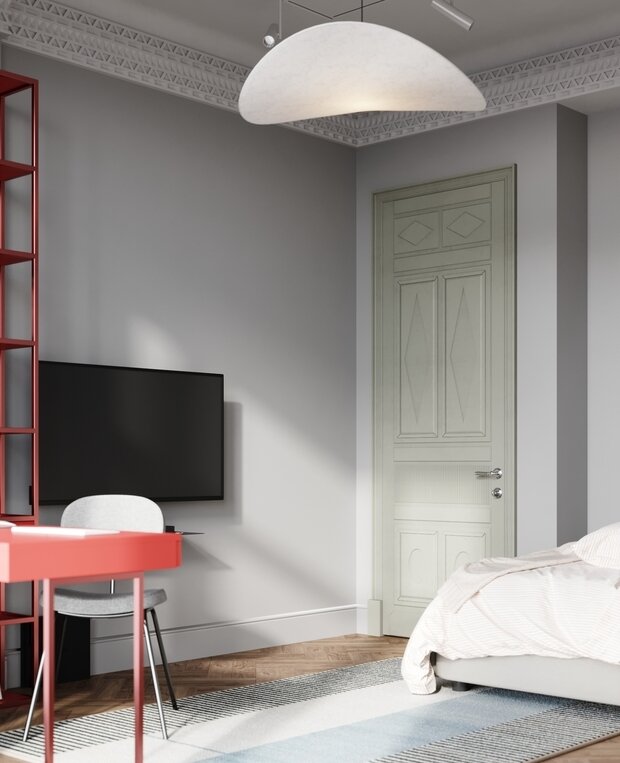 Фотография: Спальня в стиле Современный, Эклектика, Квартира, Проект недели, Москва, 4 и больше, Более 90 метров – фото на INMYROOM