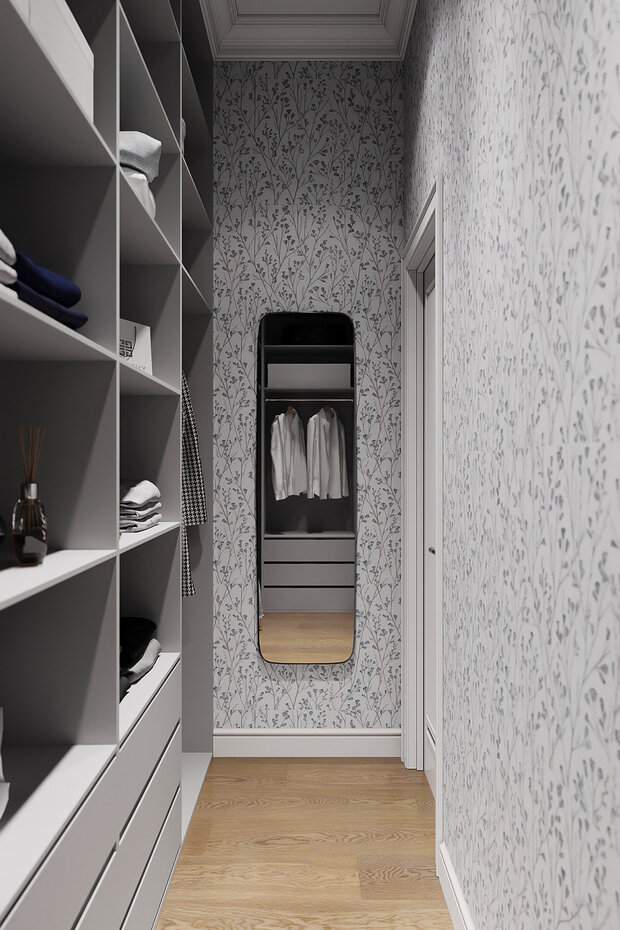 Фотография: Гардеробная в стиле Классический, Современный, Дом, Проект недели, Дом и дача, 4 и больше, Более 90 метров, Нижегородская область, Ольга Матренина – фото на INMYROOM