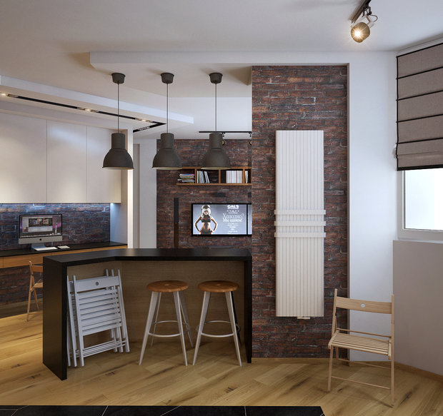 Фото из портфолио Дизайн квартиры-студии – фотографии дизайна интерьеров на INMYROOM