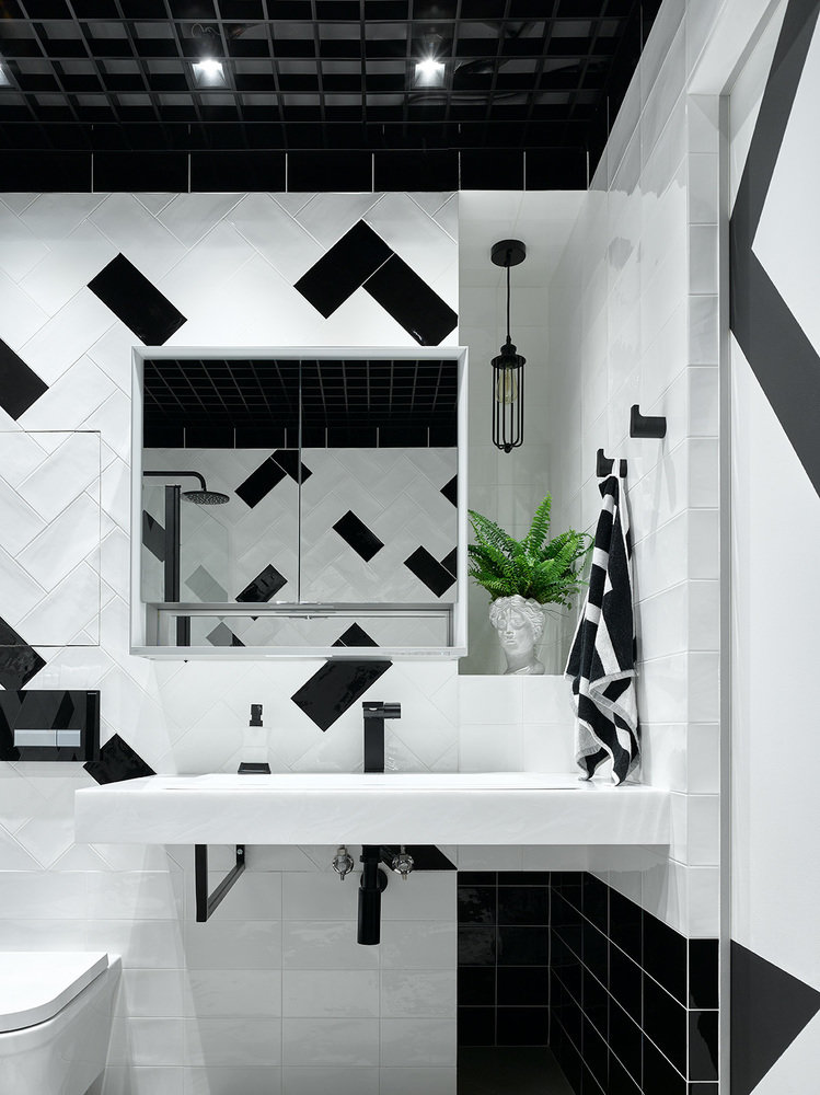 Фотография: Ванная в стиле Лофт, Современный, Квартира, Проект дня, Москва, 2 комнаты, 3 комнаты, 60-90 метров, Анастасия Уфимцева – фото на INMYROOM Фотография: Ванная в стиле Лофт, Современный, Квартира, Проект дня, Москва, 2 комнаты, 3 комнаты, 60-90 метров, Анастасия Уфимцева – фото на INMYROOM