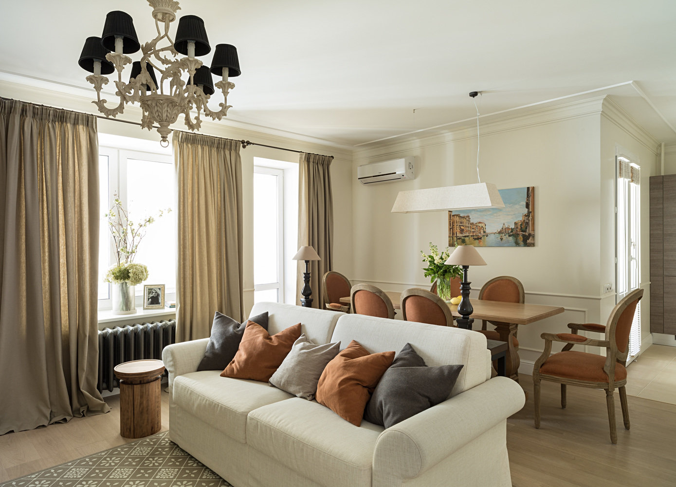 Фотография: Гостиная в стиле Прованс и Кантри, Квартира, Дома и квартиры, Проект недели, Москва – фото на INMYROOM