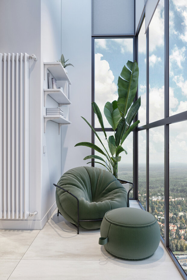 Фотография: Балкон в стиле Современный, Квартира, Проект недели, Воронеж, Кирпичный дом, 3 комнаты, 60-90 метров, Более 90 метров, TOU ARCHITECTS – фото на INMYROOM