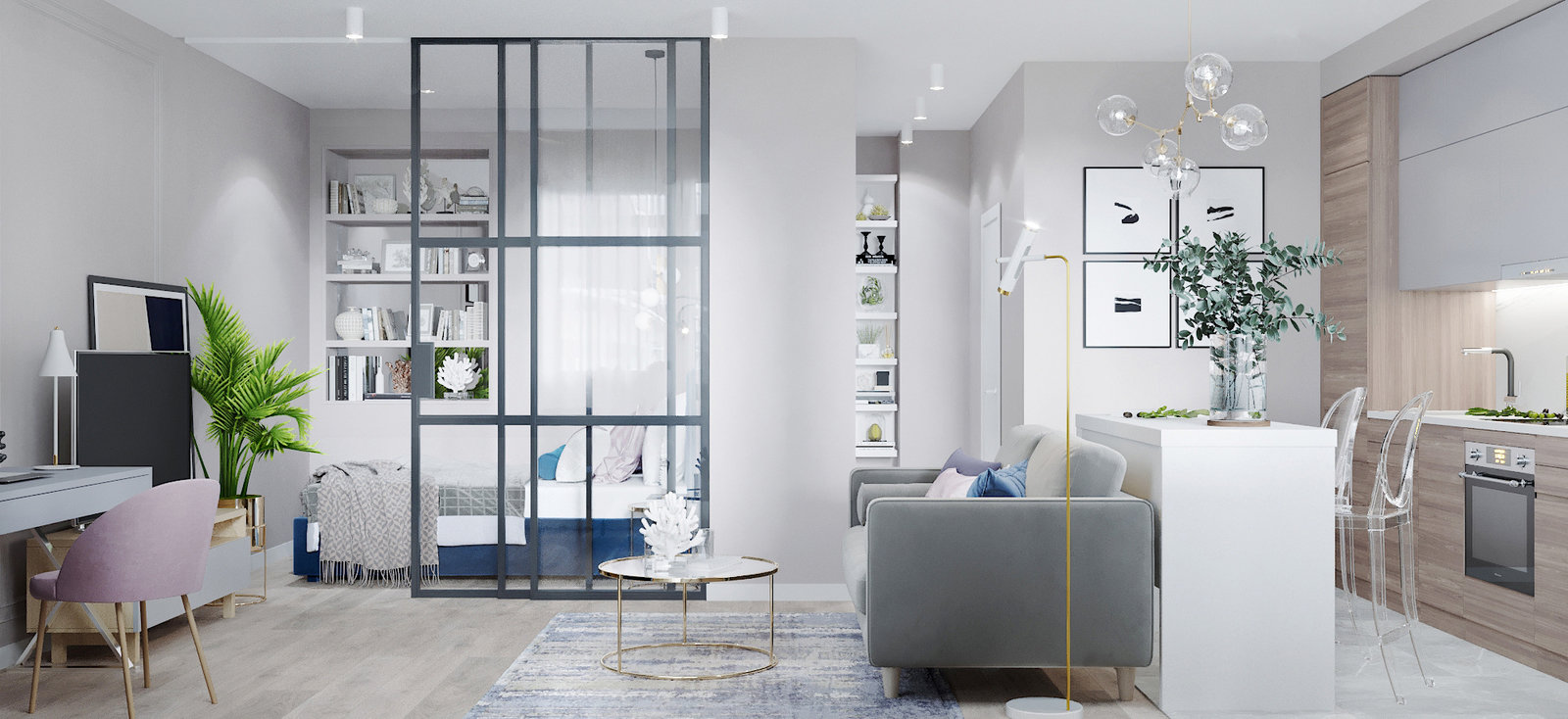 Фотография: Гостиная в стиле Современный, Малогабаритная квартира, Квартира, Студия, Проект недели, Красногорск, до 40 метров, Ольга Бойцова – фото на INMYROOM Фотография: Гостиная в стиле Современный, Малогабаритная квартира, Квартира, Студия, Проект недели, Красногорск, до 40 метров, Ольга Бойцова – фото на INMYROOM