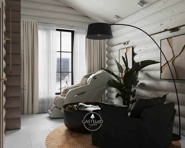 Фото из портфолио Частный дом (из бревна) - 110 м² – фотографии дизайна интерьеров на INMYROOM