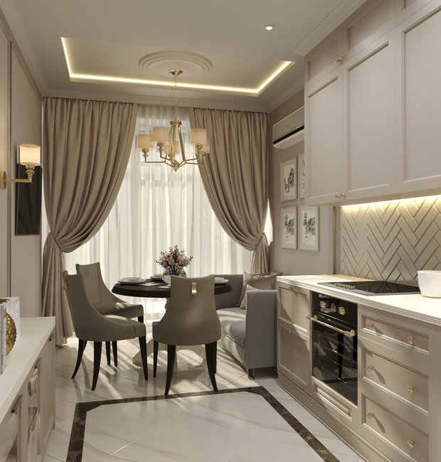 Фото из портфолио Дизайн-проект квартиры 64,4 кв.м  – фотографии дизайна интерьеров на INMYROOM