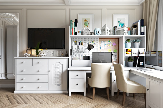 Фотография: Детская в стиле Классический, Современный, Квартира, Проект недели, Санкт-Петербург, 3 комнаты, Более 90 метров, Монолитно-кирпичный, Дарья Баранович – фото на INMYROOM