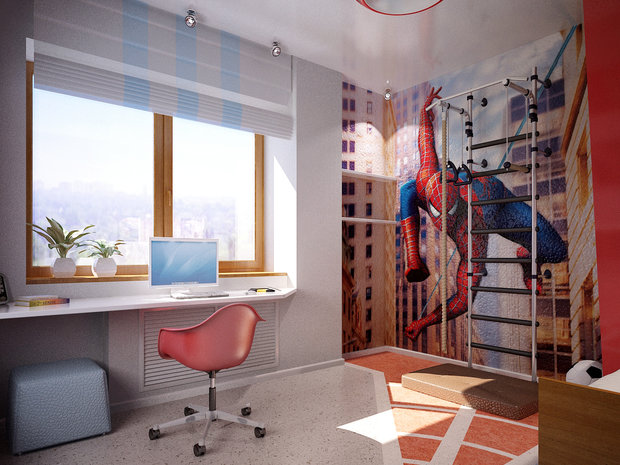 Фото из портфолио Детская комната для мальчика. Человек-паук – фотографии дизайна интерьеров на INMYROOM