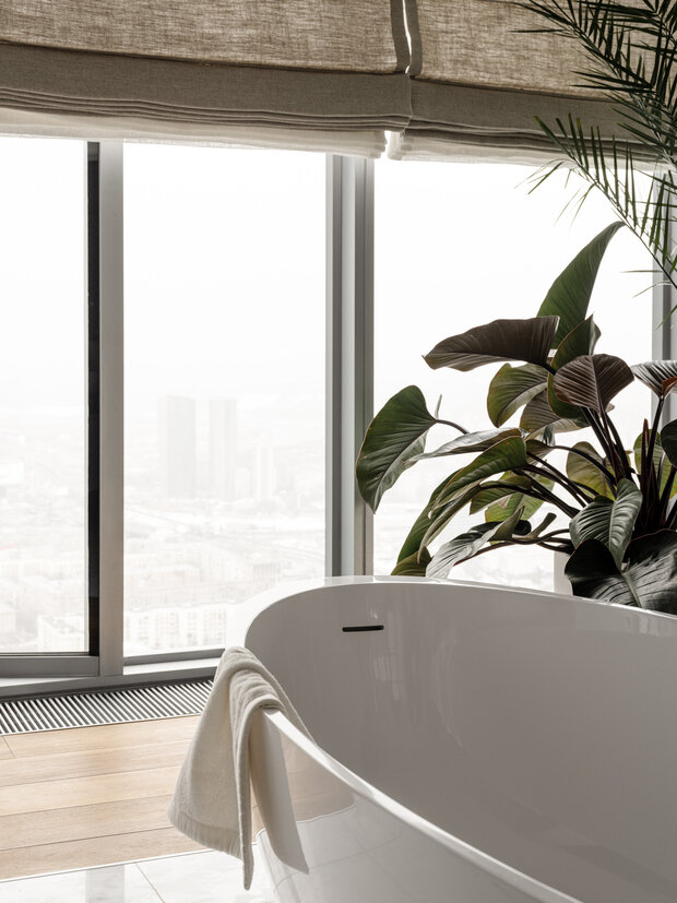 Фотография: Ванная в стиле Современный, Минимализм, Квартира, Проект дня, Москва, 3 комнаты, Более 90 метров, минимализм с элементами современного дизайна, Юлия Данилова-Нитусова – фото на INMYROOM