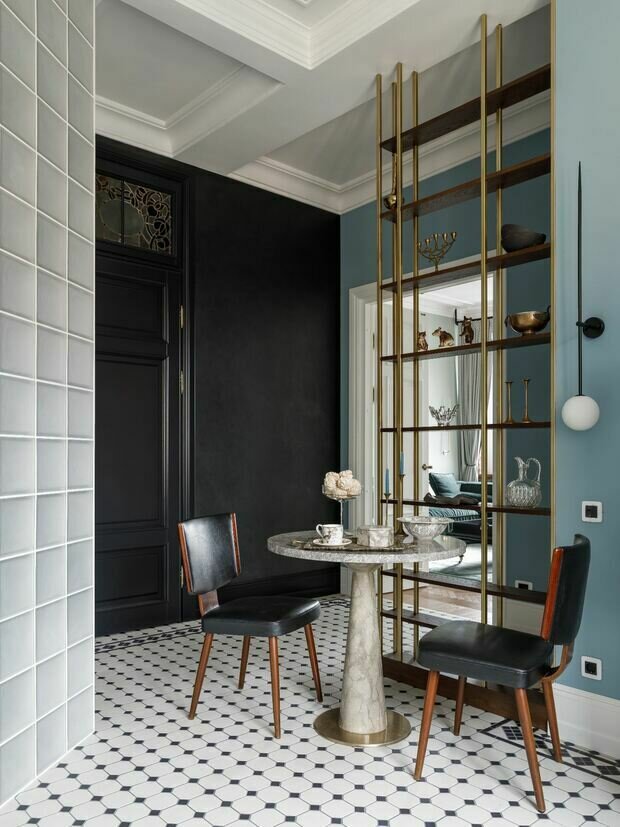 Фотография: Кухня и столовая в стиле Классический, Современный, Эклектика, Винтажный, Квартира, Проект недели, Санкт-Петербург, Кирпичный дом, 3 комнаты, 60-90 метров, Полина Афонская – фото на INMYROOM