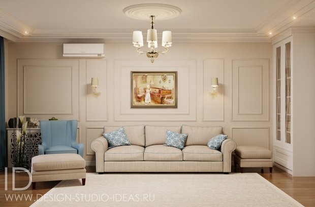 Фото из портфолио СОВРЕМЕННАЯ КЛАССИКА НА ГАГАРИНСКОМ, 137м² – фотографии дизайна интерьеров на INMYROOM