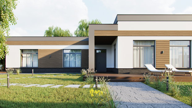 Фото из портфолио Одноэтажный загородный дом – фотографии дизайна интерьеров на INMYROOM