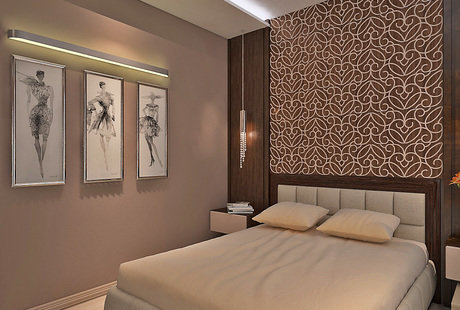 Спальная комната для гостей в загородном доме для семьи из 4 человек