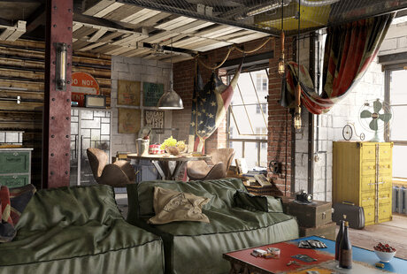 Дизайн апартаментов "KASHIRSKIY LOFT"