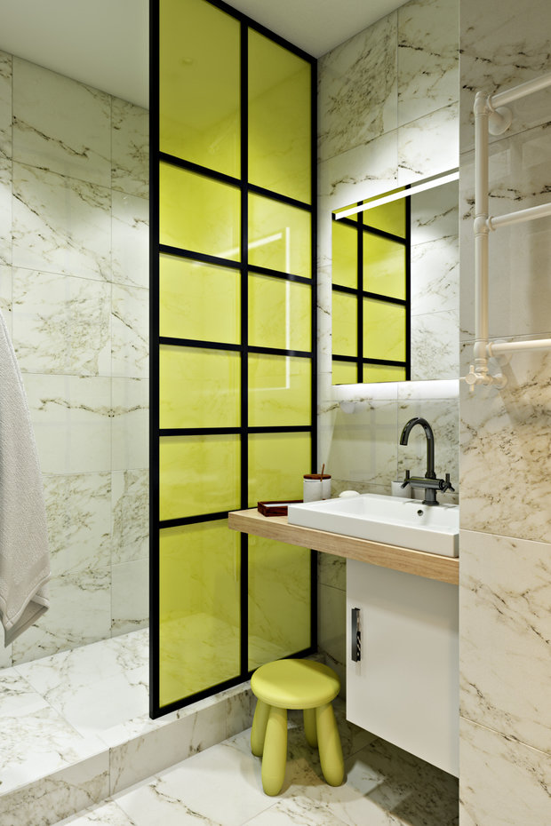 Фотография: Ванная в стиле Современный, Скандинавский, Квартира, Проект недели, Санкт-Петербург, Монолитный дом, 2 комнаты, 40-60 метров, Сергей Клочков – фото на INMYROOM