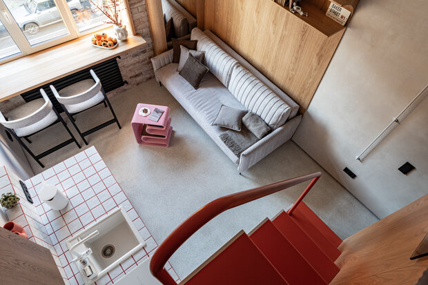 Фотография: Кухня и столовая в стиле Лофт, Современный, Эклектика, Малогабаритная квартира, Квартира, Студия, Проект дня, Санкт-Петербург, Сталинка, до 40 метров, современный с элементами лофта, Светлана Горянина – фото на INMYROOM