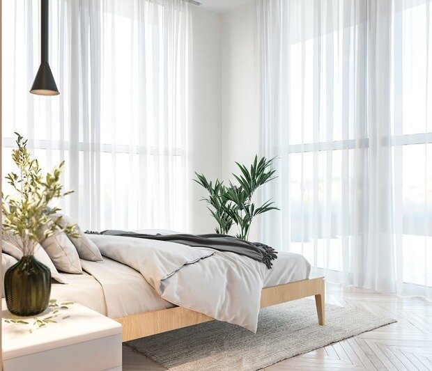 Фотография: Спальня в стиле Современный, Минимализм, Квартира, Проект недели, Санкт-Петербург, 2 комнаты, 60-90 метров, Монолитно-кирпичный, Студия дизайна Максимаджи – фото на INMYROOM