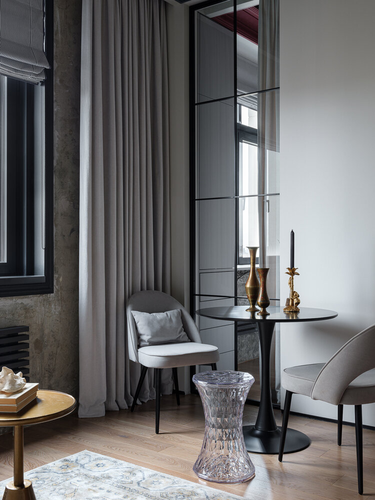 Фотография: Кухня и столовая в стиле Современный, Эклектика, Квартира, Проект дня, Москва, Монолитный дом, 2 комнаты, 40-60 метров, Мария Синельникова – фото на INMYROOM