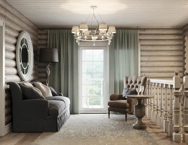 Фотография: Гостиная в стиле Прованс и Кантри, Дом, Проект недели, Подмосковье, Московская область, 4 и больше, Более 90 метров, Новоглаголево, Евгений Жданов, Студия GP Project, Павел Годяев – фото на INMYROOM