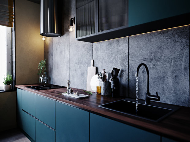 Фотография: Кухня и столовая в стиле Лофт, Современный, Эклектика, Квартира, Проект недели, Москва, 3 комнаты, 60-90 метров, Little Space, Евгения Шама – фото на INMYROOM