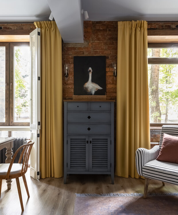 Фотография: Кухня и столовая в стиле Эклектика, Винтажный, Квартира, Проект недели, Челябинск, Сталинка, Кирпичный дом, 3 комнаты, 60-90 метров, Марина Кутепова – фото на INMYROOM