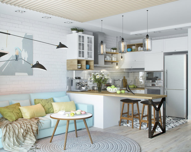 Фотография: Кухня и столовая в стиле Скандинавский – фото на INMYROOM