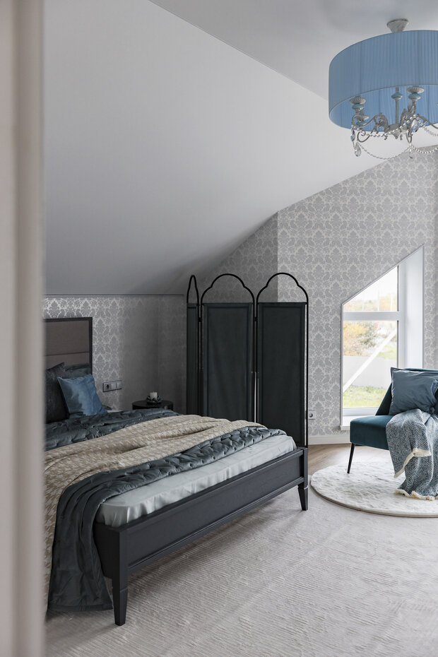 Фотография: Спальня в стиле Классический, Современный, Квартира, Проект дня, Дом и дача, Кирпичный дом, 4 и больше, Более 90 метров, Уфа, Башкортостан, Лилия Ханова – фото на INMYROOM
