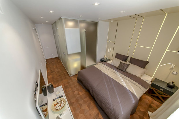 Фото из портфолио Спальня со стеклянным кубом – фотографии дизайна интерьеров на INMYROOM