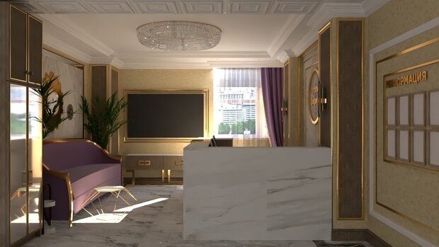 Фото из портфолио Офисное помещение 800 кв.м, г.Москва, вариант в стиле ар-деко – фотографии дизайна интерьеров на INMYROOM