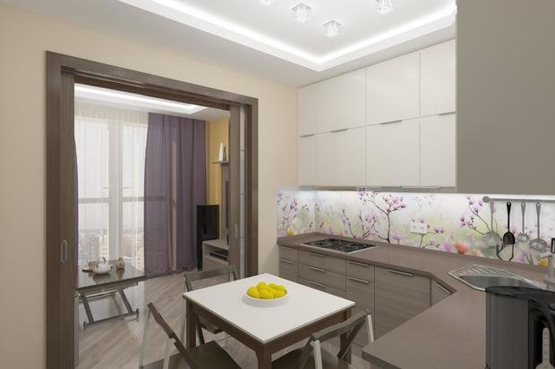 Фото из портфолио Гостиная-кухня – фотографии дизайна интерьеров на INMYROOM