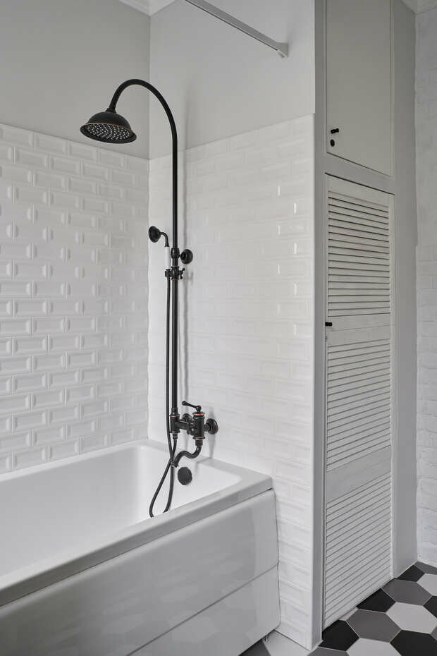 Фотография: Ванная в стиле Скандинавский, Эко, Современный, Квартира, Проект недели, Москва, 2 комнаты, 40-60 метров, Designbox, Анастасия Громова – фото на INMYROOM