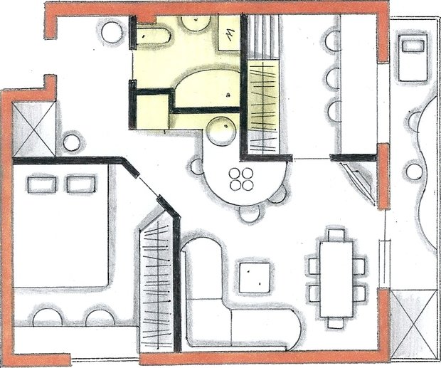 Фото из портфолио Мои перепланировки – фотографии дизайна интерьеров на INMYROOM