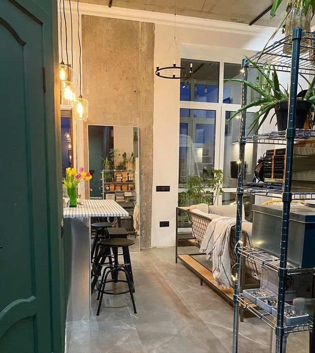 Фотография: Кухня и столовая в стиле Лофт, Скандинавский, Современный, Квартира, Студия, Проект недели, Монолитно-кирпичный, Сбербанк – фото на INMYROOM