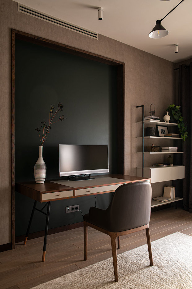 Фотография: Кабинет в стиле Современный, Квартира, Проект недели, Москва, 3 комнаты, Более 90 метров, Наталья Широкова – фото на INMYROOM